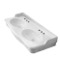 Traditional Double Basin Ceramic Wall Mounted or Vessel Sink